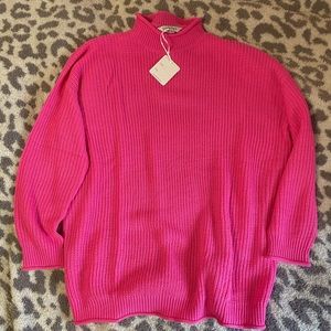 NWT hot pink oversized sweater